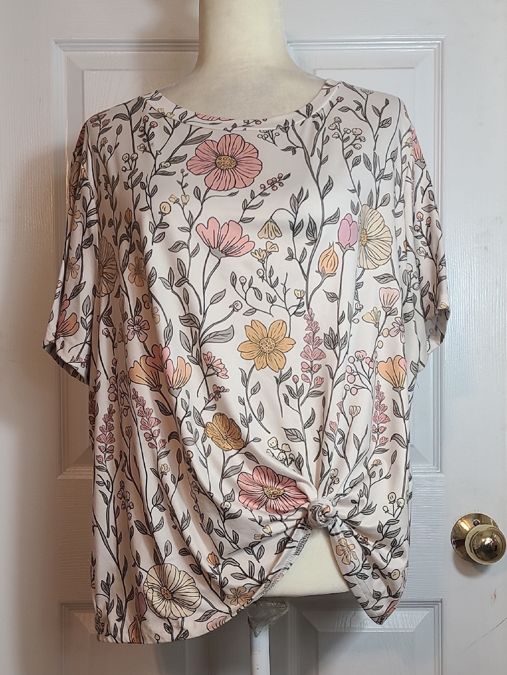 Emory Rose Watercolor Floral Blouse